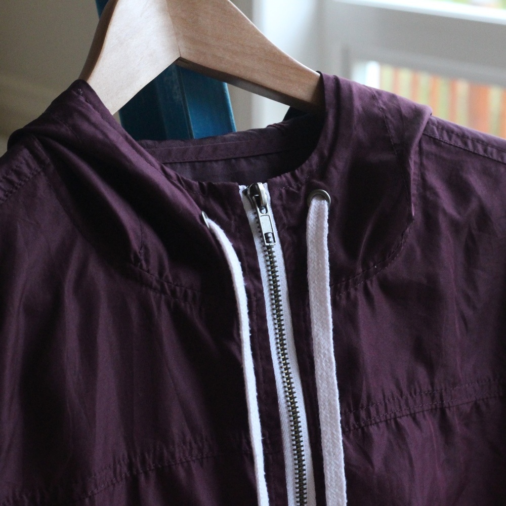 Zine Burgundy Zip Up Hoodie